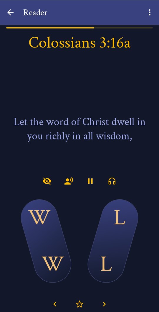 Rereader's reader: Colossians 3:16 above two letter choices
